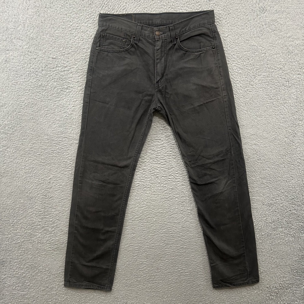 Levis Jeans Mens 32x34 Gray 505 Regular Straight American Work Wear Cotton Adult